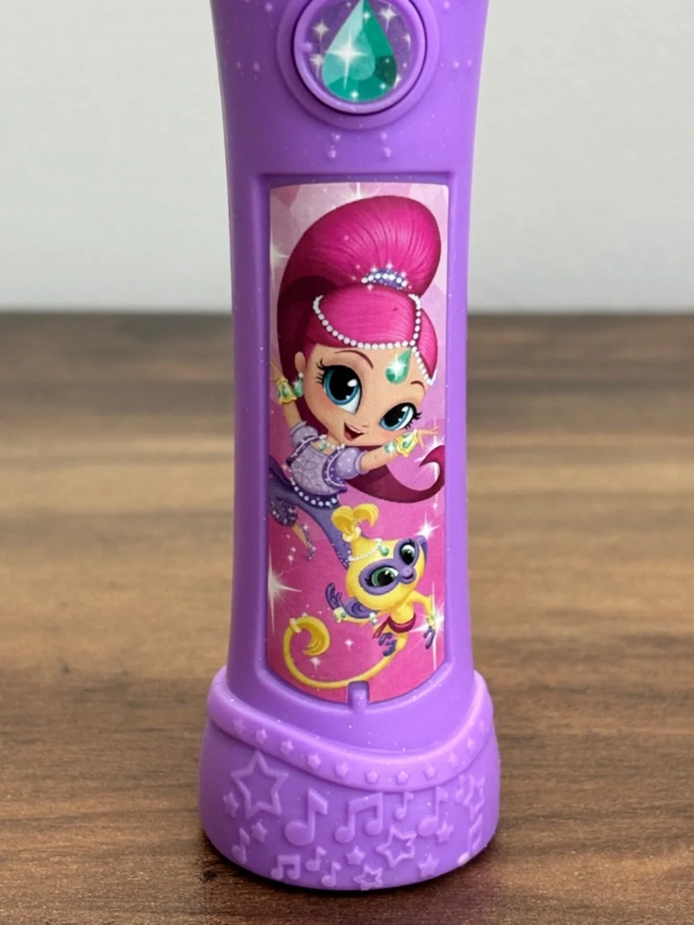 Shimmer & Shine Genie Gem Microphone Pink Light Up Magic Wand Toy Rare 2015